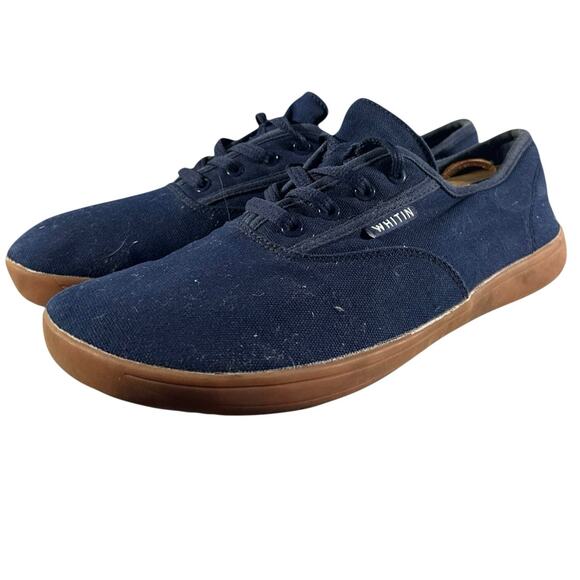 Whitin Other - WHITIN Men’s W87 Minimalist Barefoot Navy Blue Canvas Sneakers Size 42 US 9.5